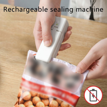 USB Επαναφορτιζόμενη στεγανοποιητική μηχανή Θερμοκολλητική μηχανή Heat Sealer Συσκευασία τροφίμων Κουζίνα Κλιπ τροφίμων