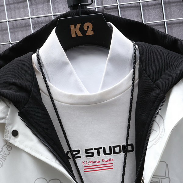 Laisvalaikio vyriška striukė su gobtuvu ir sagomis