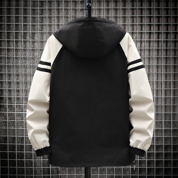 Jachetă casual de baseball pentru bărbați, cu șnur și glugă