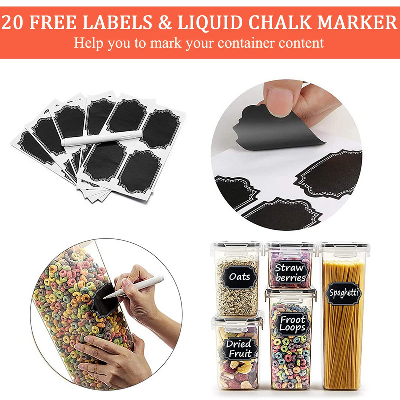 0,8/1,4/1,6/2,0/2,8 l 5 tk toiduainete säilituskonteiner Köögiorganisaatorid külmkapp nuudlikarp mitmeteravilja säilituspaak, suletud purgid