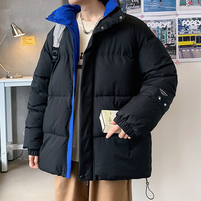 Geacă de iarnă pentru bărbați cu șireturi și inscripții