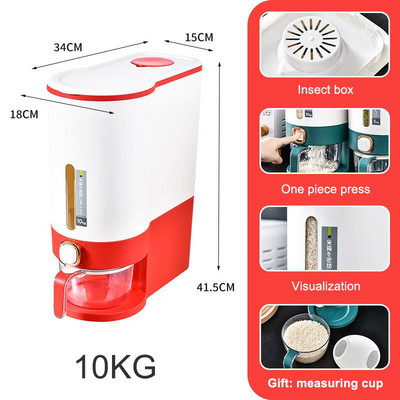 5/10KG kuhinjski spremnik Nano bačva, zatvorena kutija za ručak otporna na vlagu Spremnik za skladištenje žitarica Kutija za skladištenje hrane za pse Kutija za skladištenje žitarica