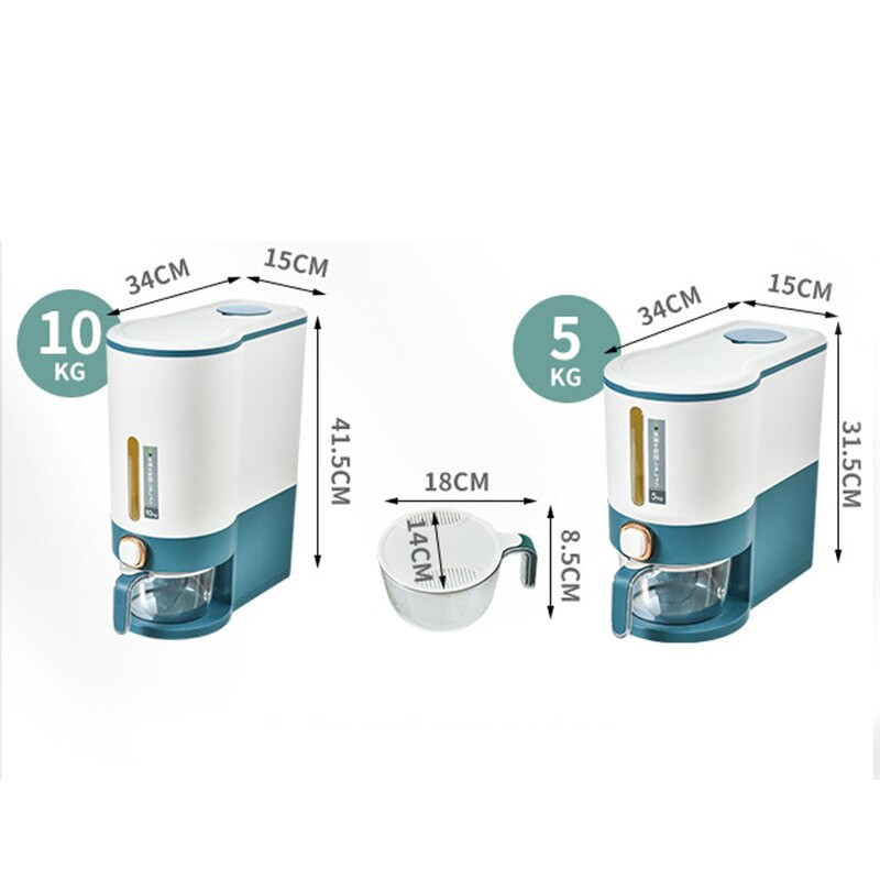 5/10KG kuhinjski spremnik Nano bačva, zatvorena kutija za ručak otporna na vlagu Spremnik za skladištenje žitarica Kutija za skladištenje hrane za pse Kutija za skladištenje žitarica