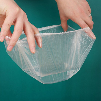 600 τμχ επαναχρησιμοποιούμενες πλαστικές σακούλες Κάλυμμα φαγητού Ελαστικό ελαστικό ρυθμιζόμενο καπάκι μπολ με σφράγιση γενικής χρήσης φρέσκα καπάκια διατήρησης