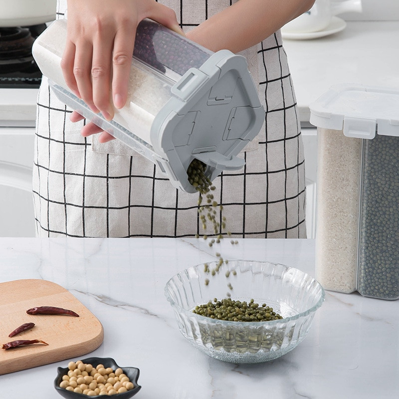 Кухненски органайзер Контейнер за храна за съхранение Хладилник Органайзер Прозрачен за удобство в кухнята Кутия за съхранение на купа за захар