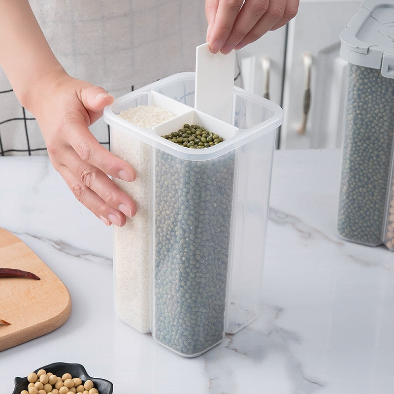 Кухненски органайзер Контейнер за храна за съхранение Хладилник Органайзер Прозрачен за удобство в кухнята Кутия за съхранение на купа за захар