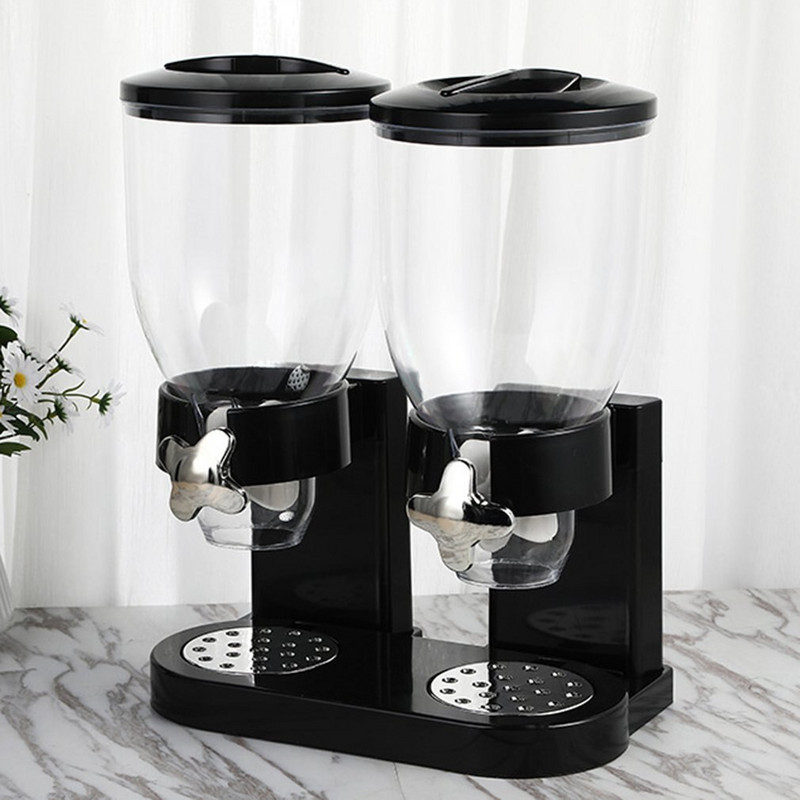 Višenamjenski spremnici za pohranu hrane Dozator za suhu hranu za žitarice Posuda za pohranu s dvostrukom kontrolom Kuhinjska boca za pohranu