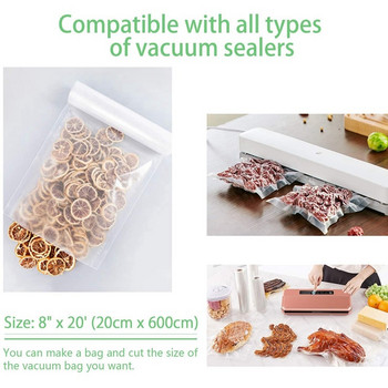Vacuum Sealer Bags Rolls Pack 3 for Food Saver, Heavy Duty Vacuum Storage Bags for Sous Vide Cooking, Καταψύκτης