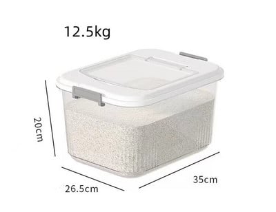 10 kg vedro na ryžu, plastová nádrž na ryžu, vedro na múku, odolné voči hmyzu, vlhkosť odolné, kuchynské multifunkčné úložné boxy s krytom