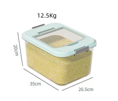 10 kg vedro na ryžu, plastová nádrž na ryžu, vedro na múku, odolné voči hmyzu, vlhkosť odolné, kuchynské multifunkčné úložné boxy s krytom