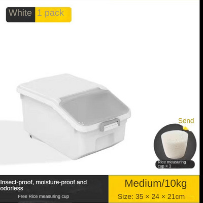 10 kg vedro na ryžu, plastová nádrž na ryžu, vedro na múku, odolné voči hmyzu, vlhkosť odolné, kuchynské multifunkčné úložné boxy s krytom