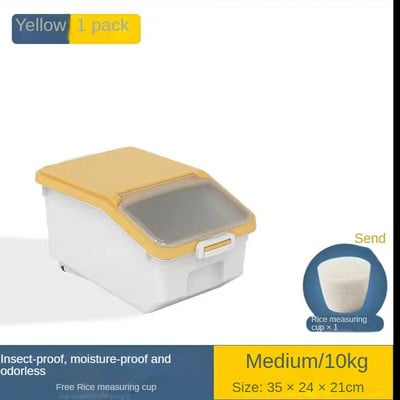 10 kg vedro na ryžu, plastová nádrž na ryžu, vedro na múku, odolné voči hmyzu, vlhkosť odolné, kuchynské multifunkčné úložné boxy s krytom