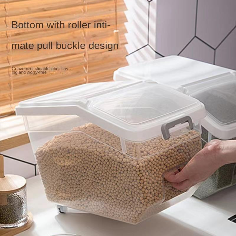 10 kg vedro na ryžu, plastová nádrž na ryžu, vedro na múku, odolné voči hmyzu, vlhkosť odolné, kuchynské multifunkčné úložné boxy s krytom
