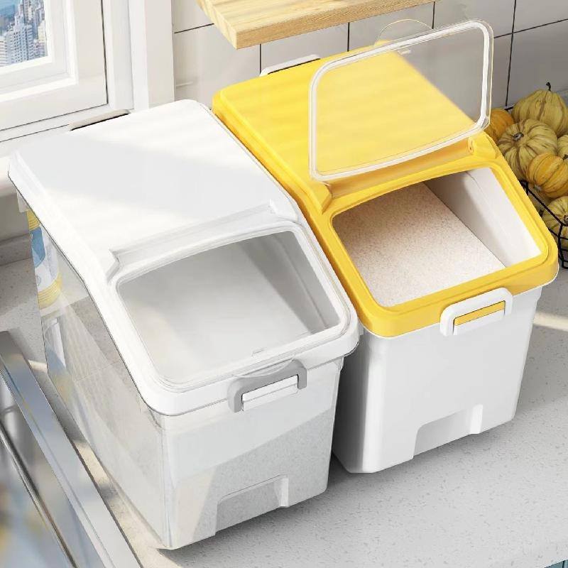 10 kg vedro na ryžu, plastová nádrž na ryžu, vedro na múku, odolné voči hmyzu, vlhkosť odolné, kuchynské multifunkčné úložné boxy s krytom