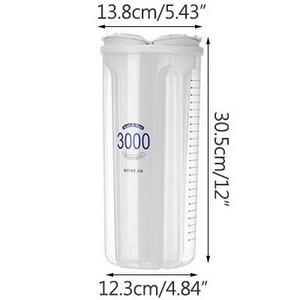 Кутия за съхранение на храна Пластмасов прозрачен комплект контейнери с капаци за изливане Кухненски бутилки за съхранение Буркани Резервоар за сушени зърна Съхранение на храна Храна