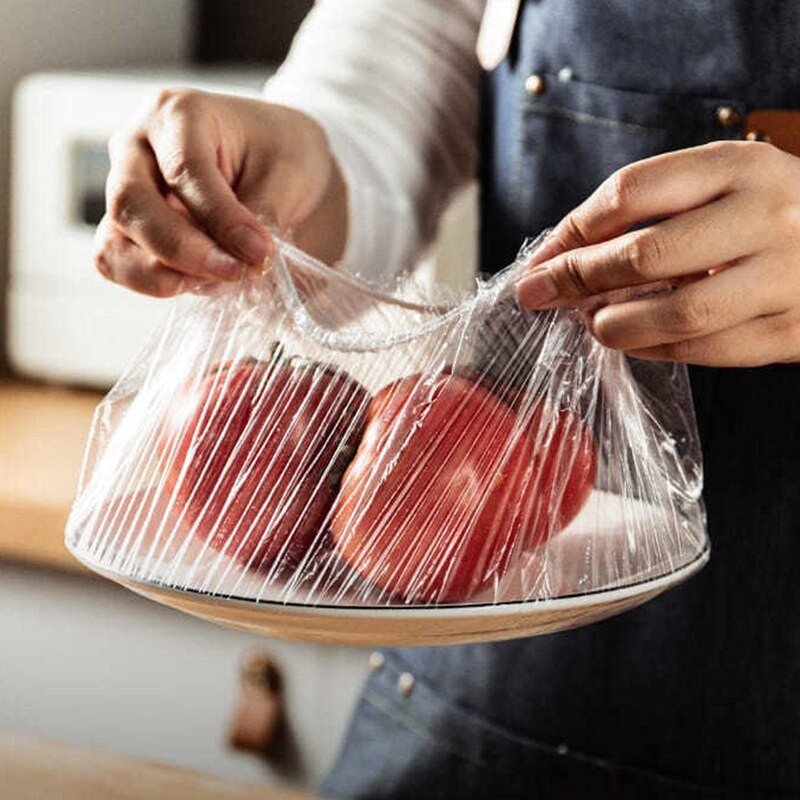 400 KOM Višekratni elastični rastegnuti poklopac zdjele i rastegnuti PE plastični poklopac za pohranu hrane Poklopac zdjele omotan elastičnim tanjurom