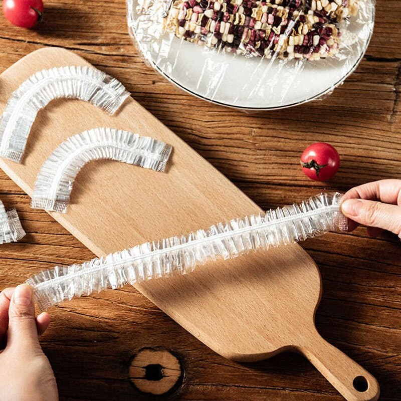 400 KOM Višekratni elastični rastegnuti poklopac zdjele i rastegnuti PE plastični poklopac za pohranu hrane Poklopac zdjele omotan elastičnim tanjurom