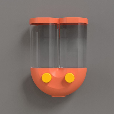 U formos maisto laikymo dozatoriaus dėžutė grūdų kukurūzų ryžių preso grūdų dozatorius permatomas prie sienos tvirtinamas virtuvės dėklas