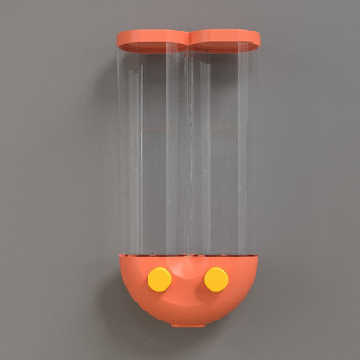 U formos maisto laikymo dozatoriaus dėžutė grūdų kukurūzų ryžių preso grūdų dozatorius permatomas prie sienos tvirtinamas virtuvės dėklas