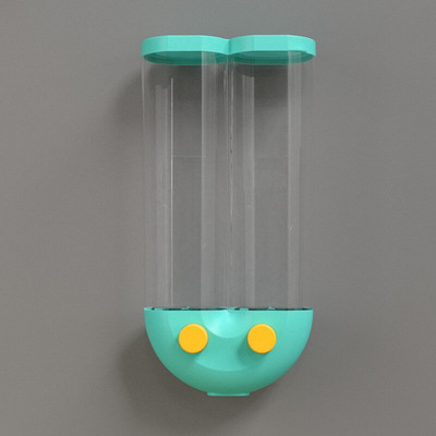 U formos maisto laikymo dozatoriaus dėžutė grūdų kukurūzų ryžių preso grūdų dozatorius permatomas prie sienos tvirtinamas virtuvės dėklas