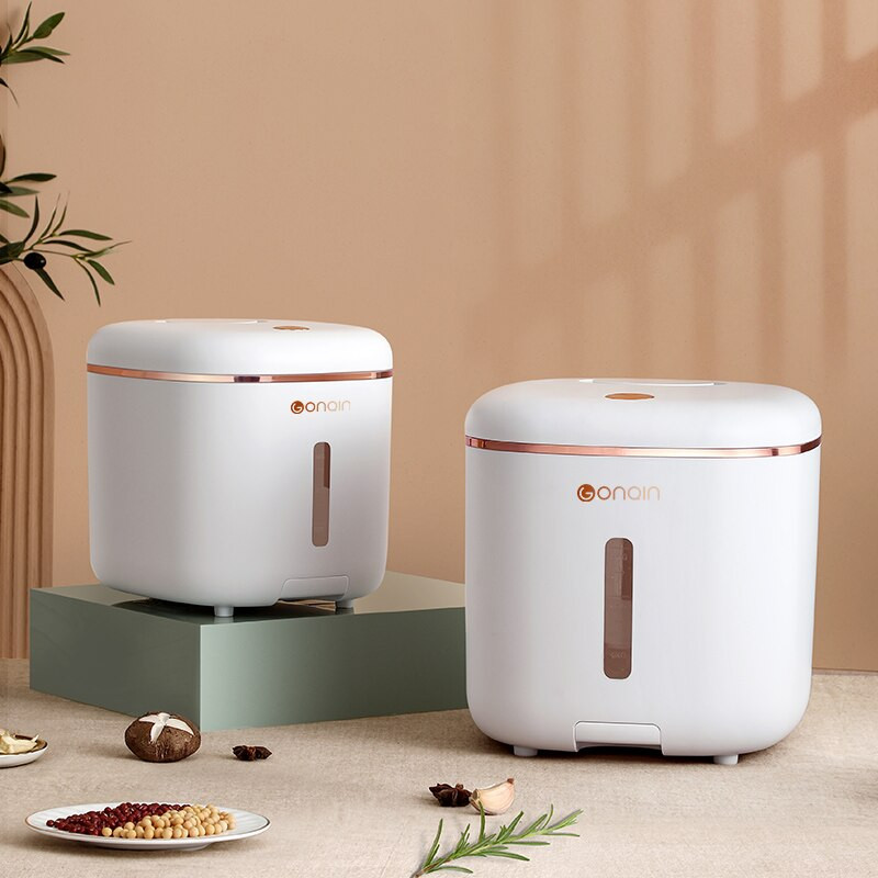 Recipient de depozitare pentru orez de 10 kg cu roată Dispenser ermetic de orez Container de depozitare din plastic pentru cereale în vrac pentru hrana pentru animale de companie