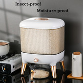 Zatvoreni kuhinjski spremnik za pohranu hrane od 10 kg s poklopcem. Automatska preša za limenke u rasutom stanju Kutija za organiziranje žitarica. Kanta za rižu