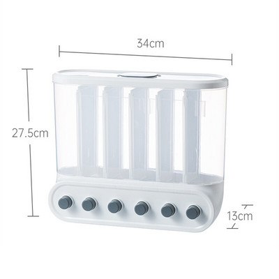 Kutija za skladištenje žitarica u tri stila, zatvorena kutija, kante za rižu otporne na vlagu, zidni organizator, kuhinja, rasuto, klasificirano