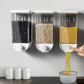 Dozator de cereale pentru presă montat pe perete Cutii de depozitare a cerealelor Organizator de containere pentru alimente uscate Cutie de depozitare pentru bucătărie Dozator de alimente