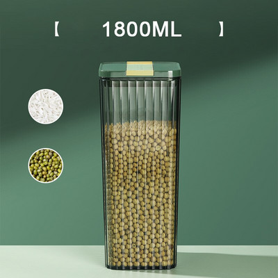 WBBOOMING Запечатан контейнер Зърнени култури Съхранение в кухнята Прозрачна пластмасова кутия за хранителен клас Закуски Сухи стоки Контейнер за съхранение на чай