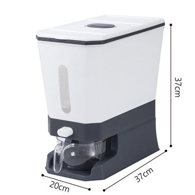 12KG кухненски контейнер за съхранение на ориз Кофа за ориз Запечатана кутия за зърнени храни Устойчив на насекоми Влагоустойчив контейнер за зърно Кухненско съхранение