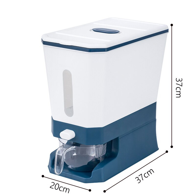 12KG кухненски контейнер за съхранение на ориз Кофа за ориз Запечатана кутия за зърнени храни Устойчив на насекоми Влагоустойчив контейнер за зърно Кухненско съхранение