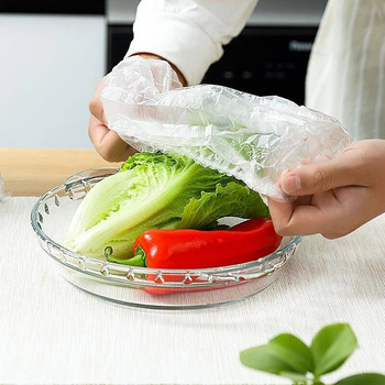 Πλαστικές σακούλες μίας χρήσης Saran Wrap Κάλυμμα τροφίμων Ελαστικό καλύμματα αποθήκευσης τροφίμων Κουζίνα Επαναχρησιμοποιήσιμο Stretch Wrap Fresh Keeping Containing