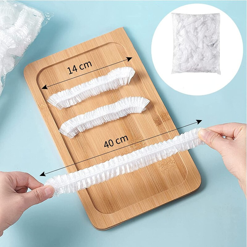 Vienkartiniai Saran Wrap plastikiniai maišeliai Maisto dangtelis Elastingi maisto laikymo dangteliai Virtuvės Daugkartinio naudojimo tamprus įvyniojimas Šviežias laikymo indas