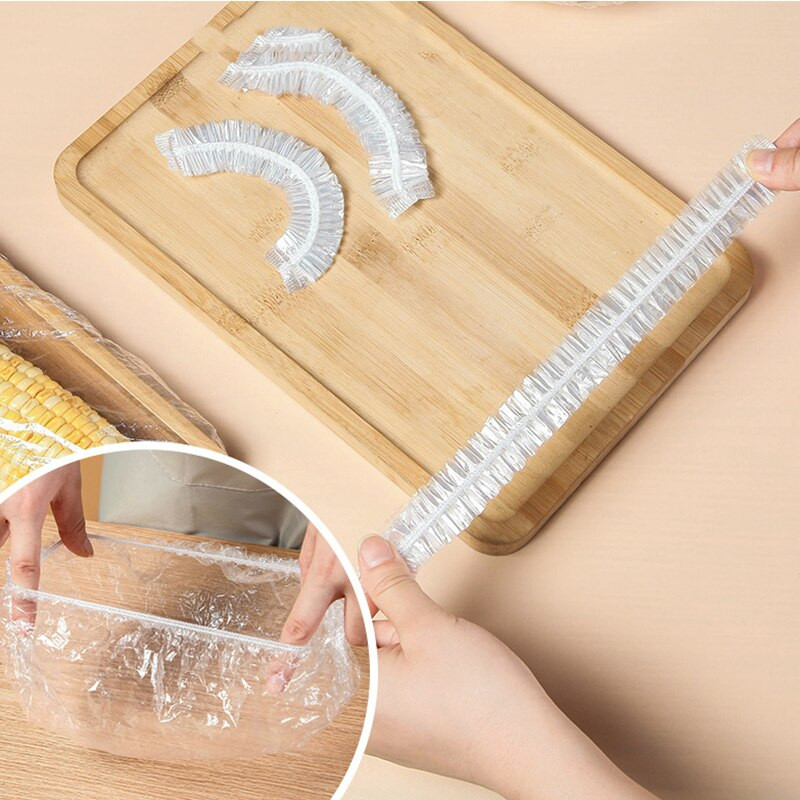 200-1000 vnt vienkartinis plastikinis maišelis Elastinis maisto maišelis maisto konservavimo maišelis maisto dangtelis vaisių ir daržovių laikymui plastikinis įvyniojimas