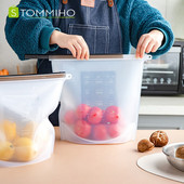 Sandariai sandarūs daugkartinio naudojimo silikoniniai maisto laikymo maišeliai Šaldiklio maišeliai Maisto konservavimo maišeliai daržovėms, vaisiams, užkandžiams, pietums