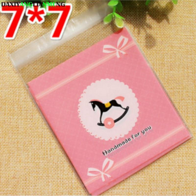 ALL1 Štvorcové balenie na pečenie 7x7cm, sušienky, cukríky, sušienky, občerstvenie, balenie potravín, vrecká, samolepiace OPP vrecko 500 ks/lot