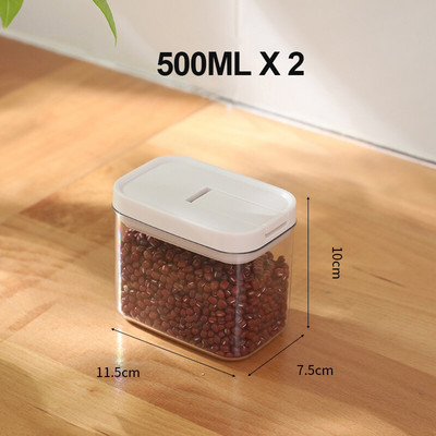 Sandariai nepralaidi grūdų laikymo dėžutė grūdų miltų makaronams Didelės talpos virtuvės sandėliukas spagečių užkandžiams sauso maisto talpa