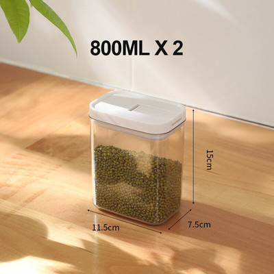 Sandariai nepralaidi grūdų laikymo dėžutė grūdų miltų makaronams Didelės talpos virtuvės sandėliukas spagečių užkandžiams sauso maisto talpa