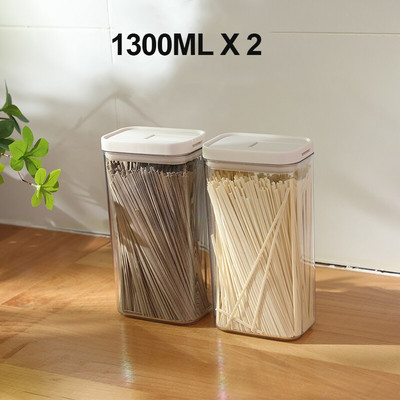 Sandariai nepralaidi grūdų laikymo dėžutė grūdų miltų makaronams Didelės talpos virtuvės sandėliukas spagečių užkandžiams sauso maisto talpa