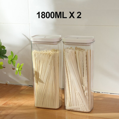 Sandariai nepralaidi grūdų laikymo dėžutė grūdų miltų makaronams Didelės talpos virtuvės sandėliukas spagečių užkandžiams sauso maisto talpa