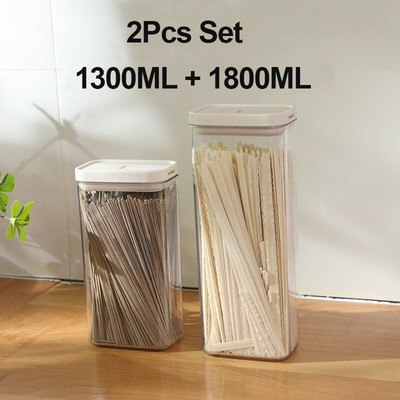 Sandariai nepralaidi grūdų laikymo dėžutė grūdų miltų makaronams Didelės talpos virtuvės sandėliukas spagečių užkandžiams sauso maisto talpa