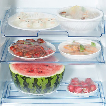 Κάλυμμα μεμβράνης μίας χρήσης 100 τμχ. Κάλυμμα οικιακής χρήσης ψυγείου φαγητού Κάλυμμα συντήρησης φρούτων, ανθεκτικό στη σκόνη Πλαστικό κάλυμμα φρεσκάδας