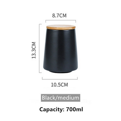 Nordic Multigrain Storage Ceramic Tank Tea Caddy Керамичен херметичен буркан Кухненски резервоар за съхранение Кафе Резервоар за захар Резервоар за съхранение на храна