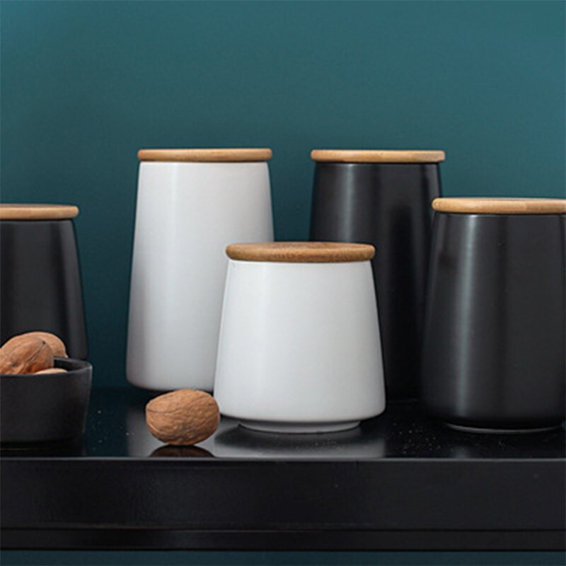 Nordic Multigrain Storage Ceramic Tank Tea Caddy Керамичен херметичен буркан Кухненски резервоар за съхранение Кафе Резервоар за захар Резервоар за съхранение на храна