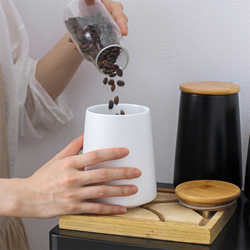 Nordic Multigrain Storage Ceramic Tank Tea Caddy Керамичен херметичен буркан Кухненски резервоар за съхранение Кафе Резервоар за захар Резервоар за съхранение на храна