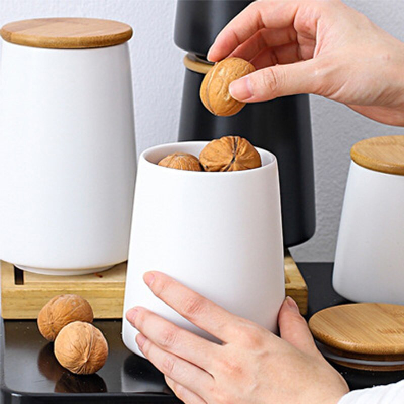 Nordic Multigrain Storage Ceramic Tank Tea Caddy Керамичен херметичен буркан Кухненски резервоар за съхранение Кафе Резервоар за захар Резервоар за съхранение на храна