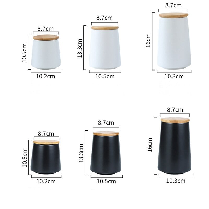 Nordic Multigrain Storage Ceramic Tank Tea Caddy Керамичен херметичен буркан Кухненски резервоар за съхранение Кафе Резервоар за захар Резервоар за съхранение на храна