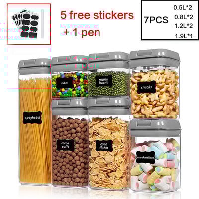 Пластмасов херметичен резервоар, устойчива на влага и насекоми, бутилка за съхранение, контейнер за съхранение на храна, кухненски хладилник, буркан за съхранение