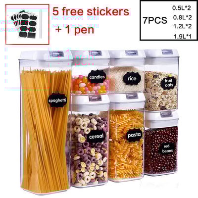 Пластмасов херметичен резервоар, устойчива на влага и насекоми, бутилка за съхранение, контейнер за съхранение на храна, кухненски хладилник, буркан за съхранение