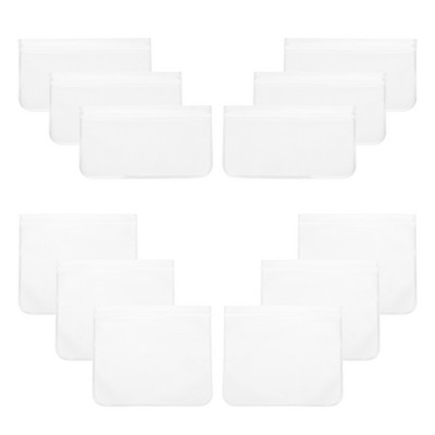 10 / 12 vnt PEVA maisto silikono maišelis Daugkartinis šaldiklio stovimas maišelis Silikoninis laikymo maišelis nepralaidus viršutinis virtuvės organizatorius be BPA